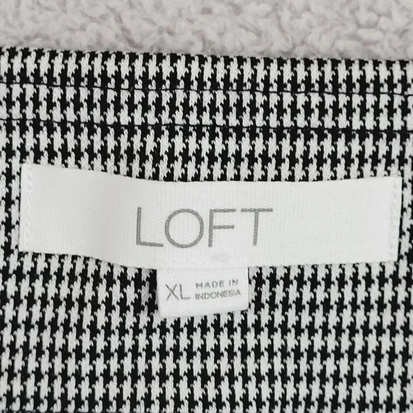 Loft Womens Pull-On Legging Houndstooth Print XL Polyester Viscose Blend  11CT - Picture 4 of 7